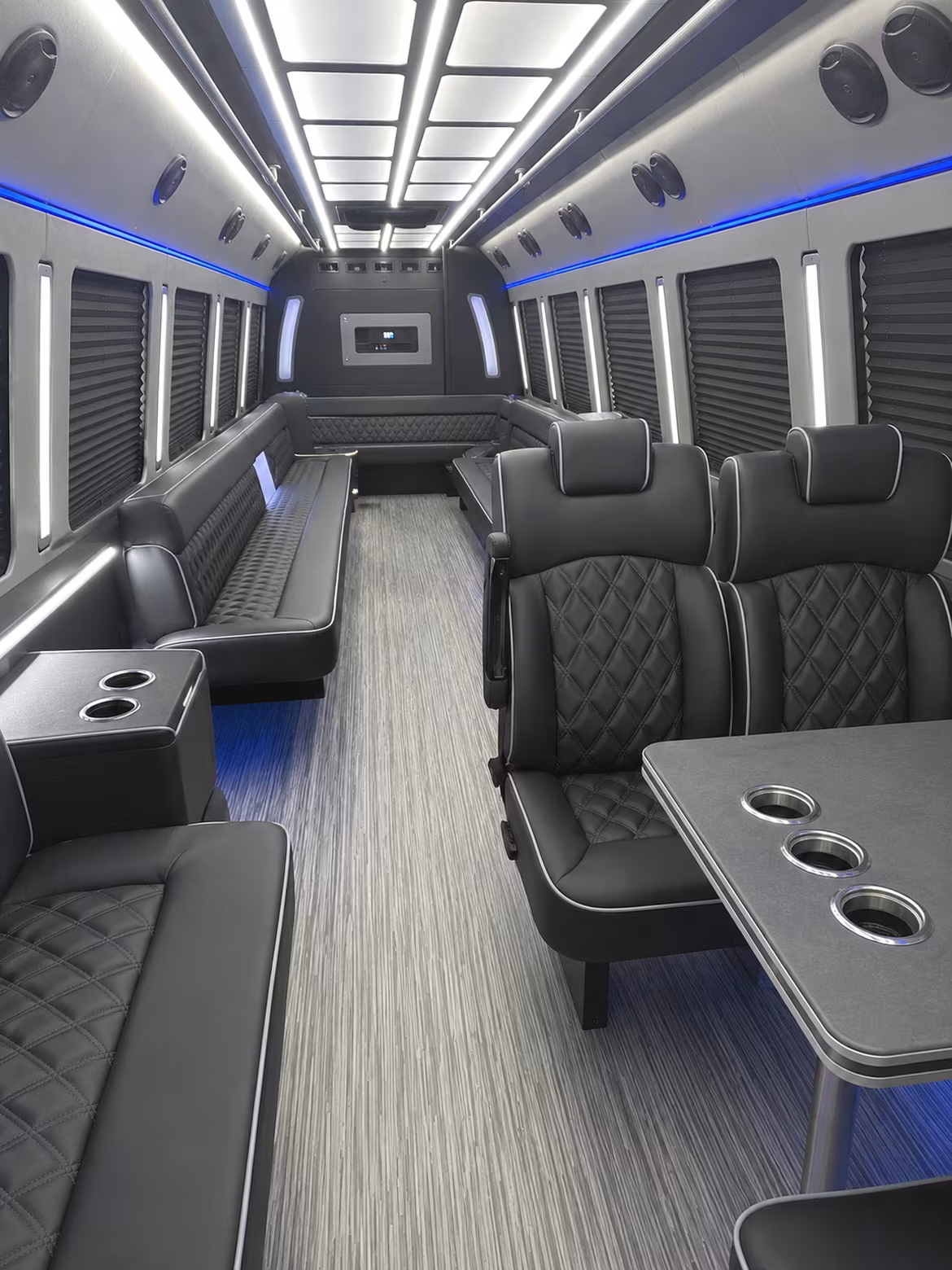 hartford 25 passenger party bus inside
