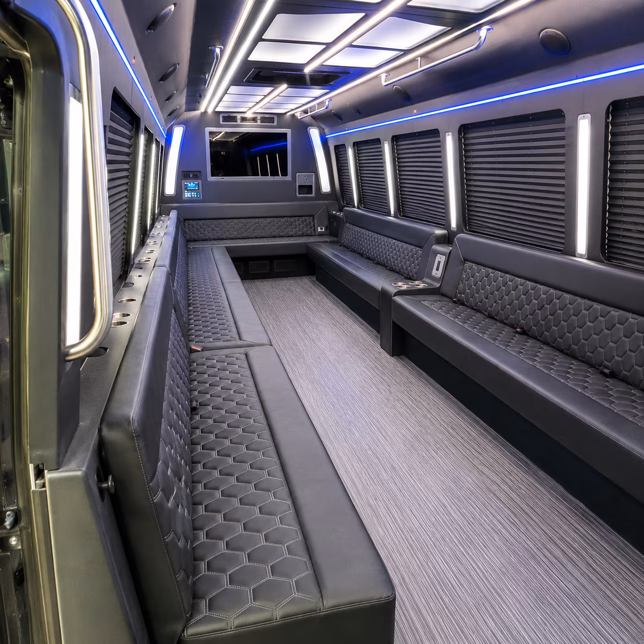 hartford 40 passenger party bus interior