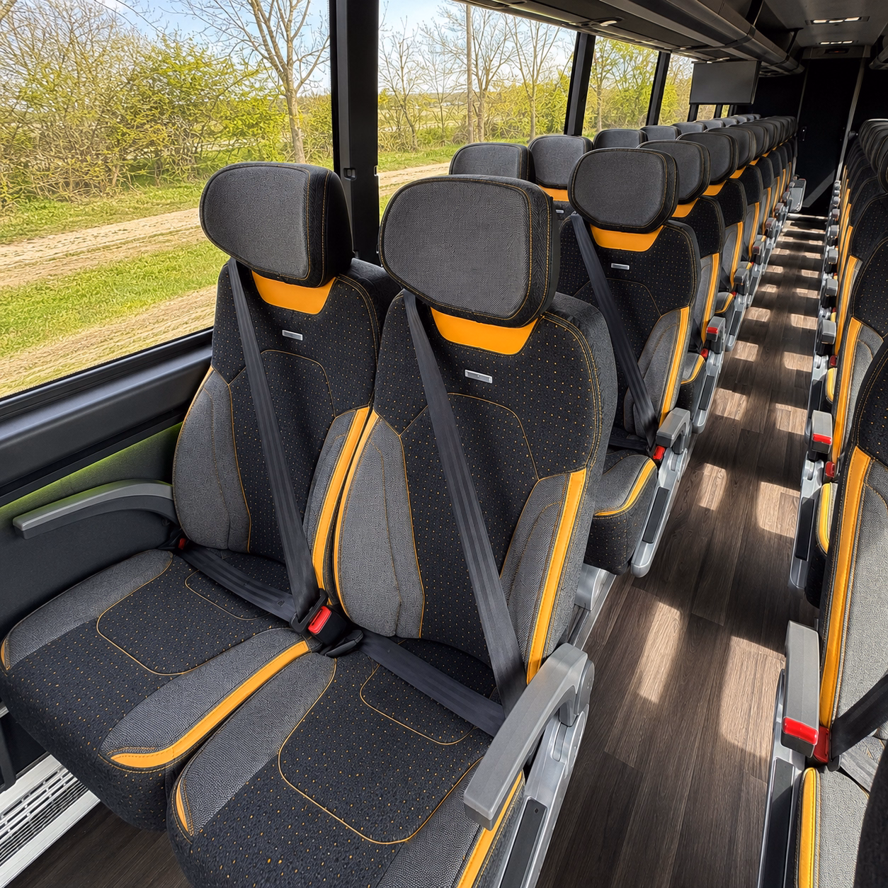 hartford charter bus rental inside