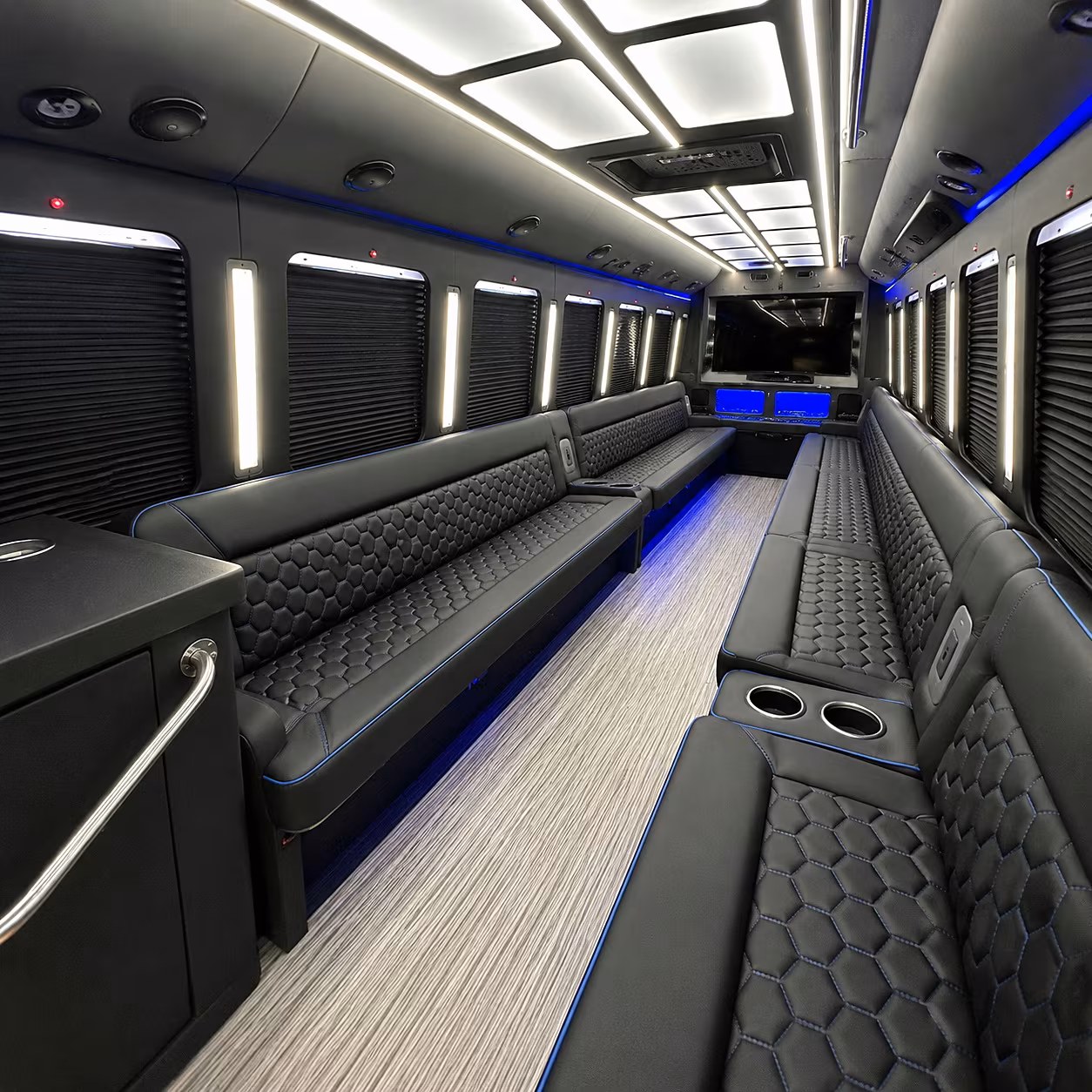 hartford party bus rental interior